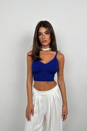 بلوز آبی زنانه ساده Black Fashion - کد 840136884