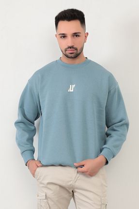 سوئیشرت آبی مردانه چاپی JB John Borners - کد 929618152