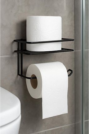 پایه دستمال توالت مشکی فلزی AYGÖREN HOME - کد 899147925