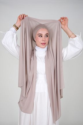 شال بژ زنانه کرپ kermeipek - کد 927130818