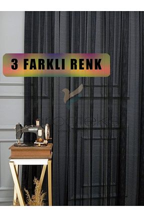 پرده توری مشکی ریل دار farbateks - کد 877119980