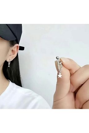 گوشواره غضروفی جواهر متالیک زنانه برنجی monalisatoka - کد 929634474