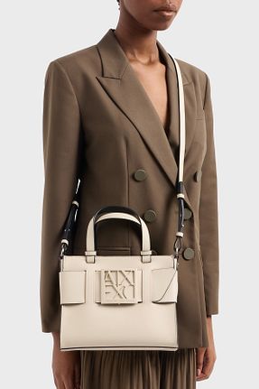 کیف دوشی بژ زنانه چرم مصنوعی Armani Exchange - کد 929681285