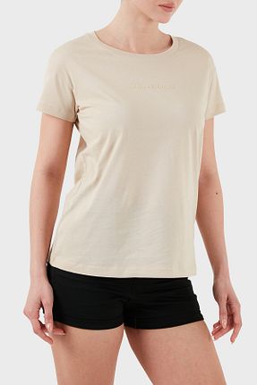 تیشرت بژ زنانه رگولار Armani Exchange - کد 929681266