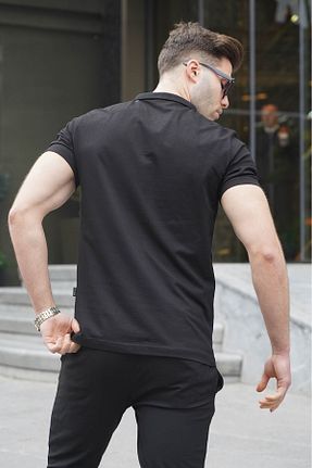 تیشرت مشکی مردانه رگولار Madmext - کد 637918580
