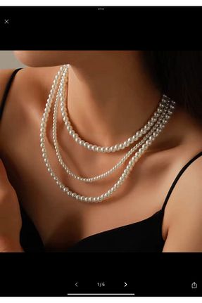 گردنبند مروارید سفید Jovela - کد 929636305