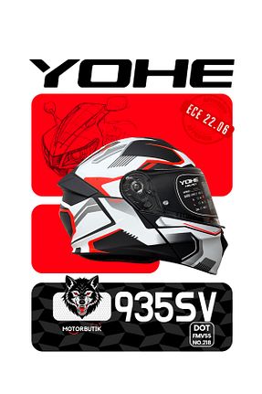 کلاه ایمنی موتور سواری مشکی چانه بازشو Yohe - کد 924629586