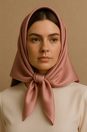 دستمال گردن صورتی زنانه ابریشم VeneraSilk - کد 850133484