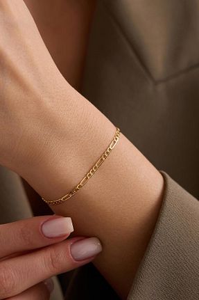 دستبند طلا زرد زنانه 14 عیار Bayar Gold - کد 87644246