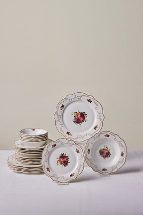 سرویس غذاخوری سفید 6 نفره Karaca - کد 783275592