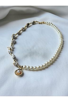 گردنبند مروارید سفید مروارید آب شیرین versopak - کد 923988619