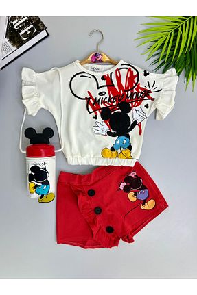 ست بالاتنه و پائین تنه قرمز بچه گانه جین mislina kids - کد 929664830