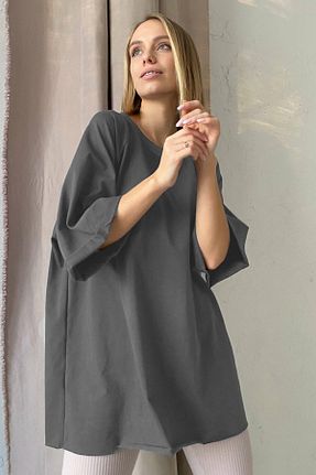 تیشرت طوسی زنانه رگولار Madmext - کد 263254152