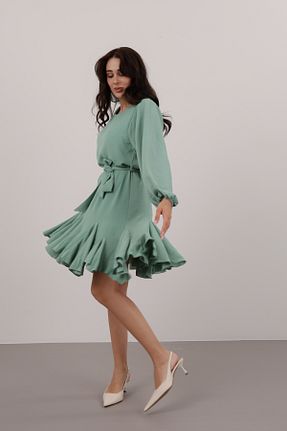 لباس سبز زنانه بافتنی FACETTE - کد 656697026