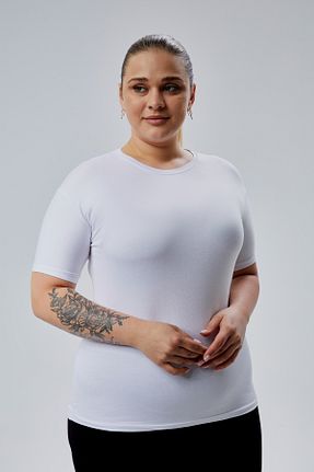بادی سایز بزرگ سفید زنانه سایز بزرگ BANEGA - کد 928646887