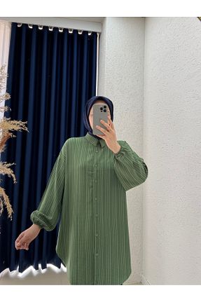 تونیک حجاب سبز زنانه پنبه ای Ebrar Store - کد 468970023