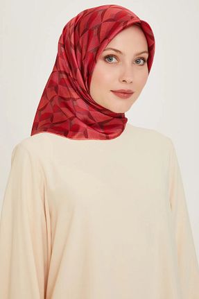 روسری قرمز کرپ ساتن ابریشم Armine - کد 929687071
