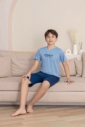 ست لباس راحتی آبی بچه گانه طرح دار KIPIRIK BABY - کد 929718618