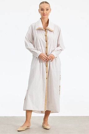کلاه و ابایا بژ زنانه بافتنی Tığ Triko - کد 929693017