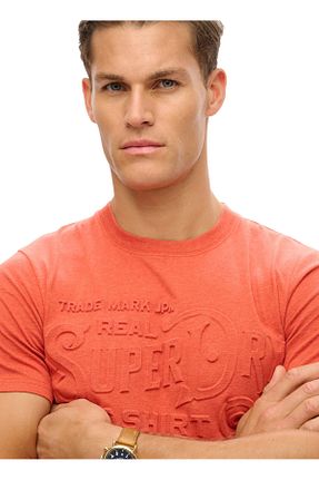 تیشرت قرمز مردانه یقه دوچرخه SUPERDRY - کد 929695087