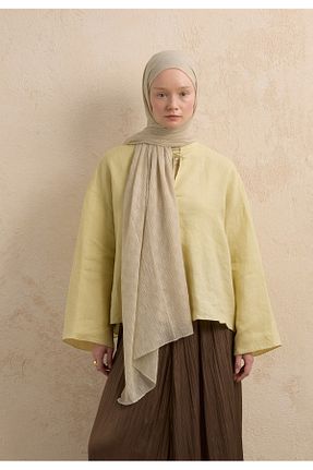 شال بژ زنانه پلی استر Fresh - کد 929695535