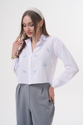 پیراهن سفید زنانه کراپ Laressi - کد 929698478