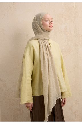 شال بژ زنانه پلی استر Fresh - کد 929695535