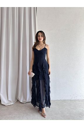لباس سرمه ای زنانه بافتنی Mooi Butik - کد 929698269