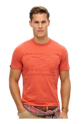 تیشرت قرمز مردانه یقه دوچرخه SUPERDRY - کد 929695087