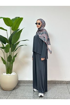 ست بالاتنه و پائین تنه طوسی زنانه بافتنی cefwomans - کد 929720177