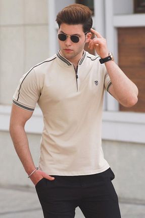 تیشرت بژ مردانه رگولار Madmext - کد 104561257