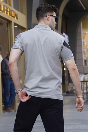 پولوشرت طوسی مردانه پنبه پلی استر Madmext - کد 736353020