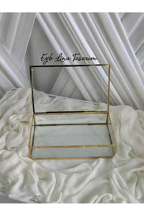 جعبه دکوراتیو طلائی فلزی PERA HOME - کد 301729416
