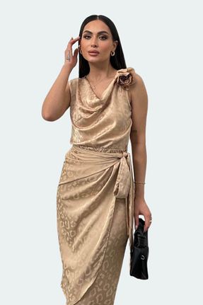 لباس بژ زنانه بافتنی WOMAN VISION - کد 929807930