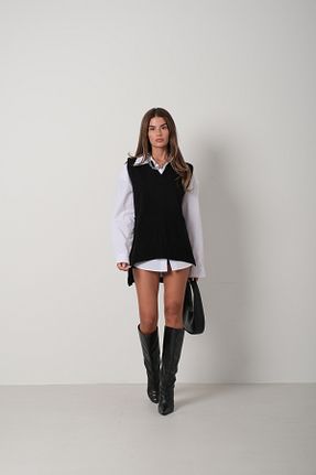 سوئیتر مشکی زنانه مخلوط پلی آمید Black Fashion - کد 852391106