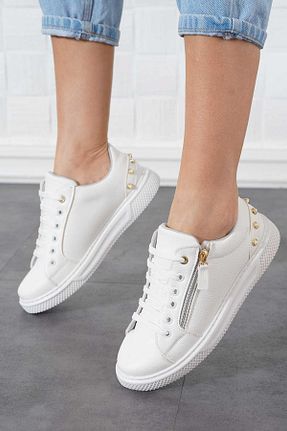 کفش اسنیکر سفید زنانه بند دار Moda Pie - کد 811334907