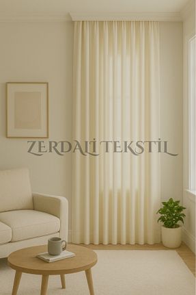 پرده زمینه بژ پلی استر ZERDALİTEKSTİL - کد 863752520