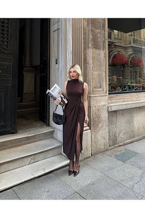 لباس قهوه ای زنانه بافتنی Stile Bella - کد 929745478