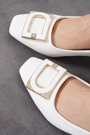 کفش پاشنه بلند کلاسیک سفید زنانه پارچه Moda Pie - کد 830521199