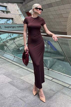 لباس قهوه ای زنانه بافتنی Madmext - کد 743513269