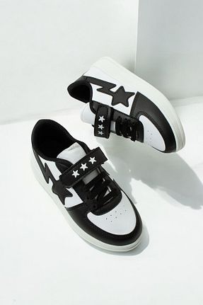 کفش اسنیکر مشکی بچه گانه چرم مصنوعی LANDSHOES - کد 929746928