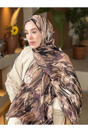 شال قهوه ای زنانه Modakaşmir - کد 929761389