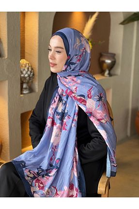شال سرمه ای زنانه Modakaşmir - کد 929766948