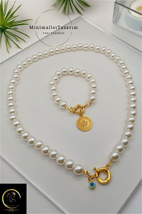 گردنبند مروارید زرد xtaki - کد 929766759