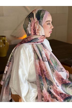 شال صورتی زنانه پنبه ای Modakaşmir - کد 929838821