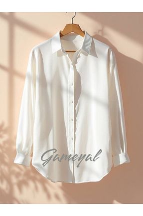 پیراهن سفید مردانه اورسایز Gameyal - کد 925946525