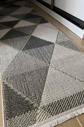 فرش طوسی قابل شستشو Has Halı - کد 921645055