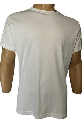 تیشرت سایز بزرگ سفید زنانه گشاد ModaZirvesi - کد 929680281