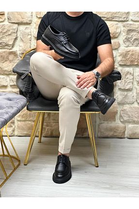 کفش کلاسیک مشکی مردانه چرم خالص ByItallanoshoes - کد 929806689