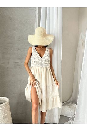 لباس بژ زنانه بافتنی HARVESSE - کد 929810359